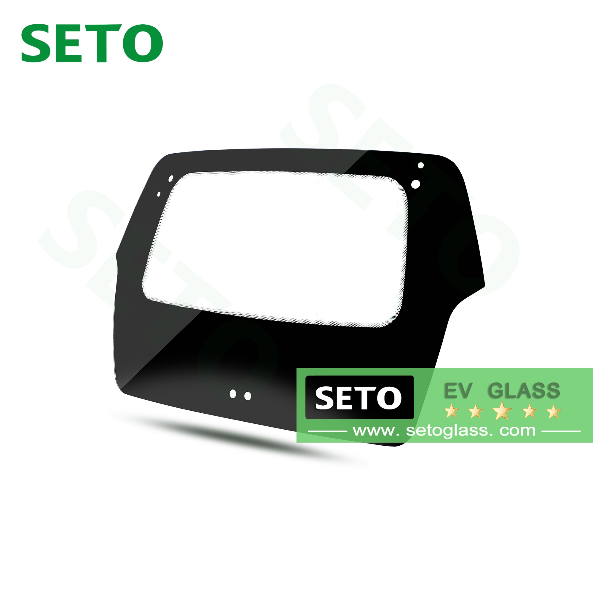 กระจกหน้าจอกระจกโค้งที่โค้งมน